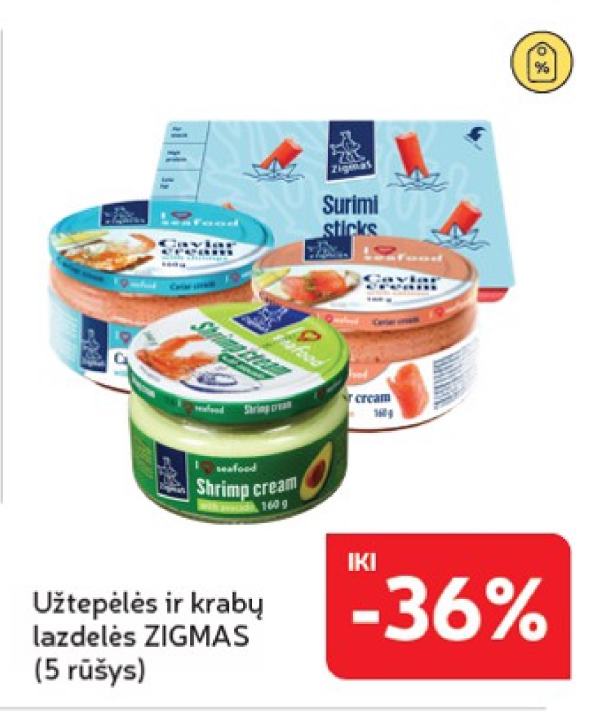 Užtepėlės ir krabų lazdelės ZIGMAS