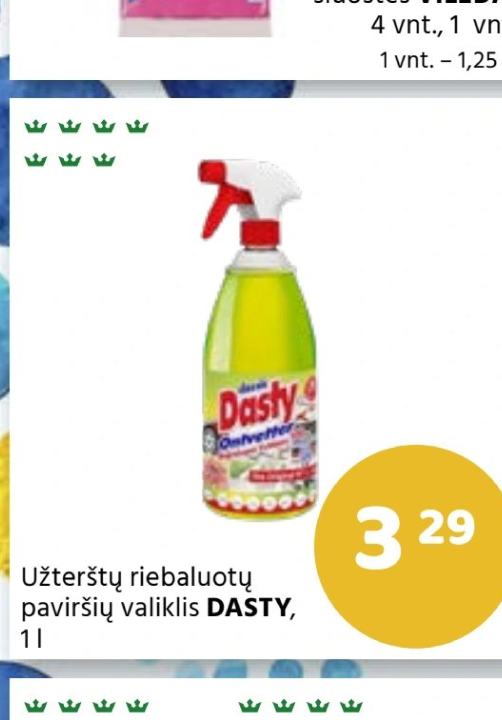 Užterštų riebaluotų paviršių valiklis DASTY, 1 l