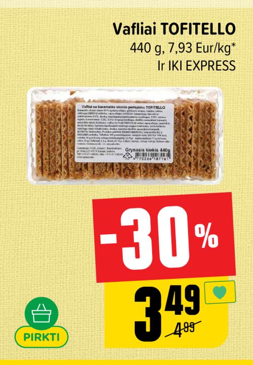 Vafliai TOFITELLO, 440 g