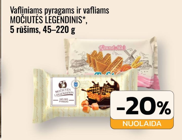 Vafliams pyragams ir vafliams MOČIUTĖS LEGENDINIS, 220 g