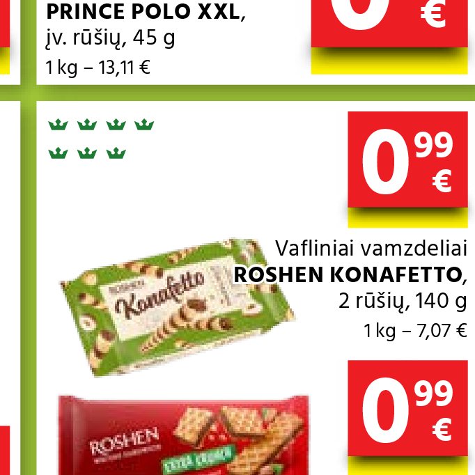 Vafliniai vamzdeliai ROSHEN KONAFETTO, 140 g