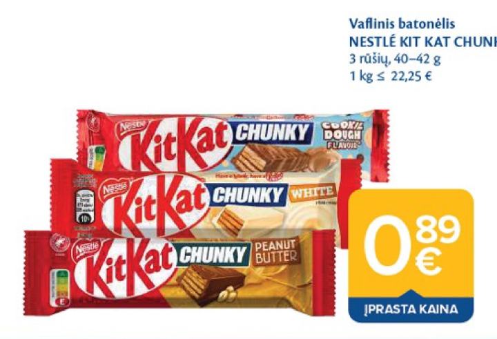 Vaflinis batonėlis NESTLÉ KIT KAT CHUNKY, 42 g