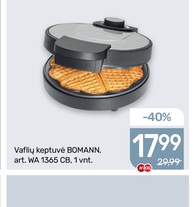 Vaflių keptuvė BOMANN, 1 vnt