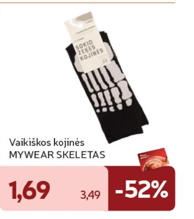 Vaikiškos kojinės MYWEAR SKELETAS