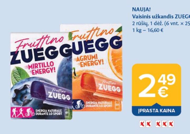 Vaisinis užkandis ZUEGG, 25 g