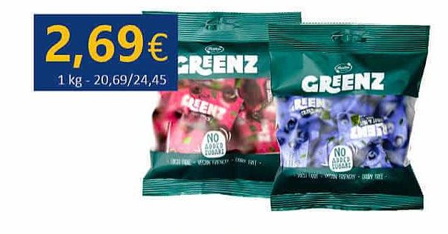 Vaisių užkandžiai „GREENZ“, 80 g - 130 g