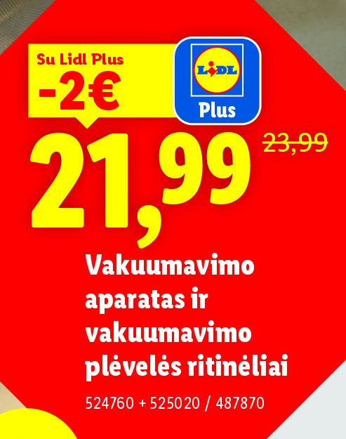 Vakuumavimo aparatas ir vakuumavimo plėvelės ritinėliai