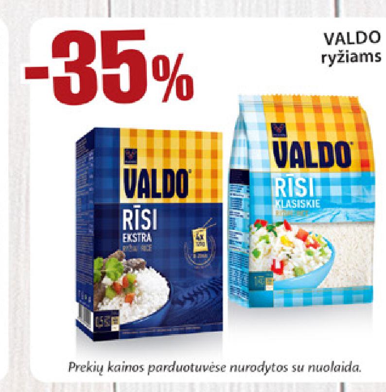VALDO ryžiams