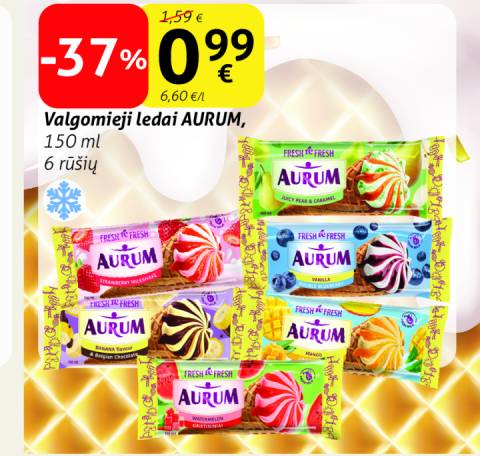 Valgomieji ledai AURUM, 150 ml