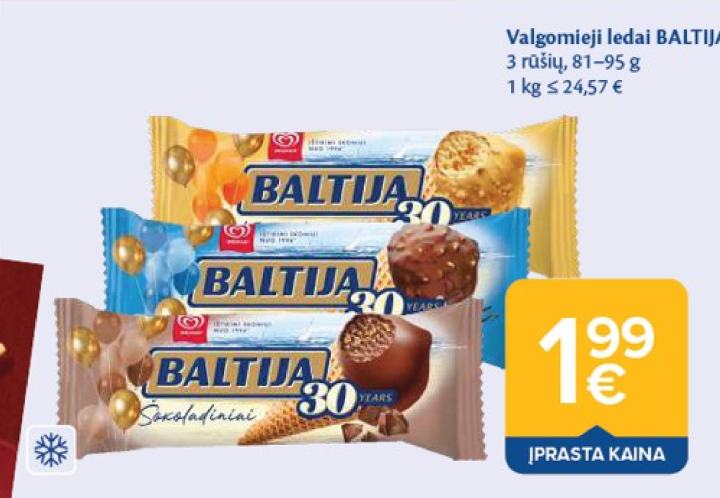 Valgomieji ledai BALTIJA, 95 g