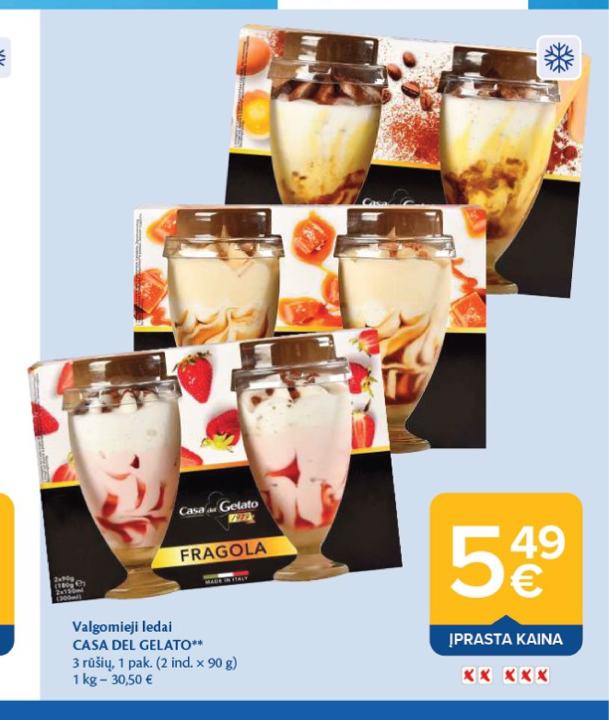 Valgomieji ledai CASA DEL GELATO, 90 g