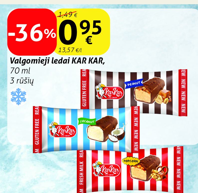 Valgomieji ledai KAR KAR, 70 ml