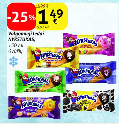 Valgomieji ledai NYKŠTUKAS, 150 ml