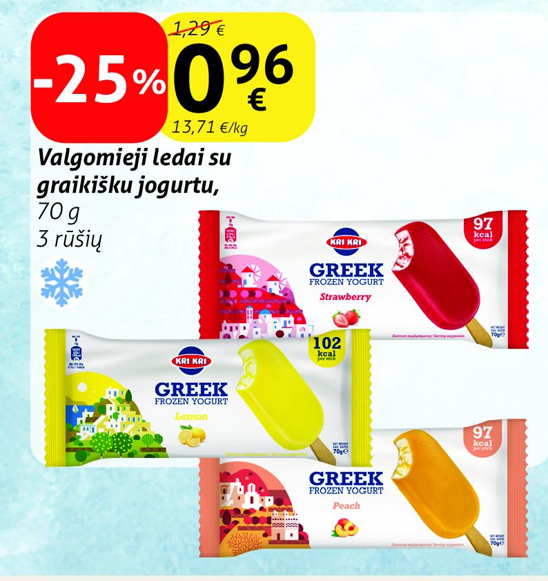 Valgomieji ledai su graikišku jogurtu, 70 g
