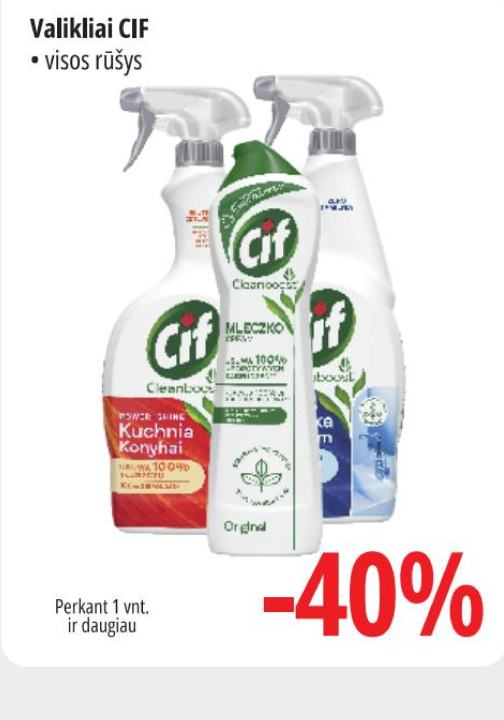 Valikliai CIF