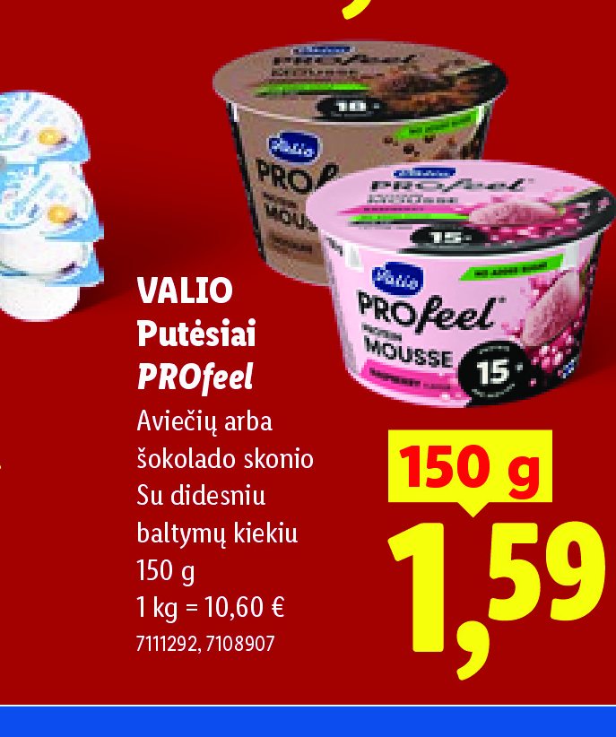 VALIO Putėsiai PROfeel, 150 g