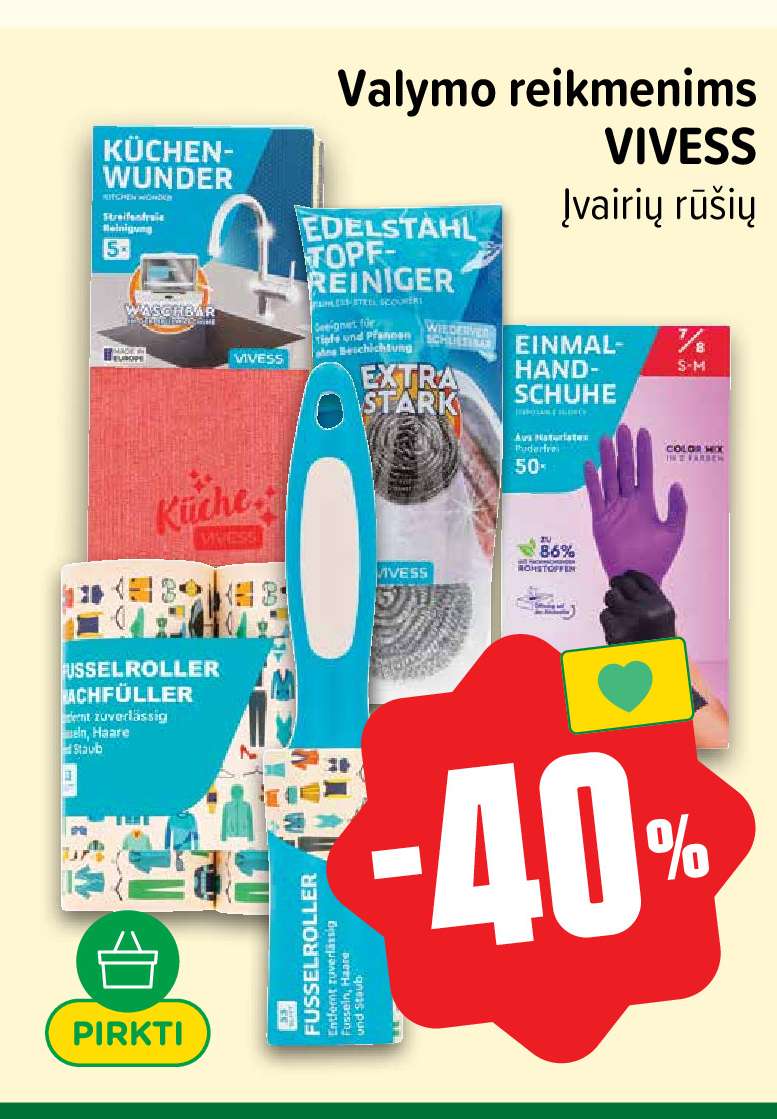 Valymo reikmenims VIVESS