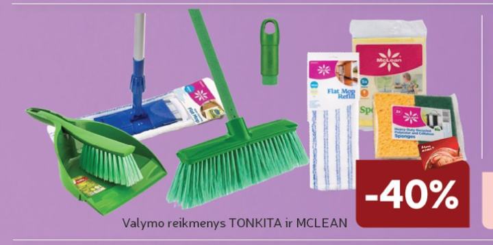 Valymo reikmenys TONKITA ir MCLEAN