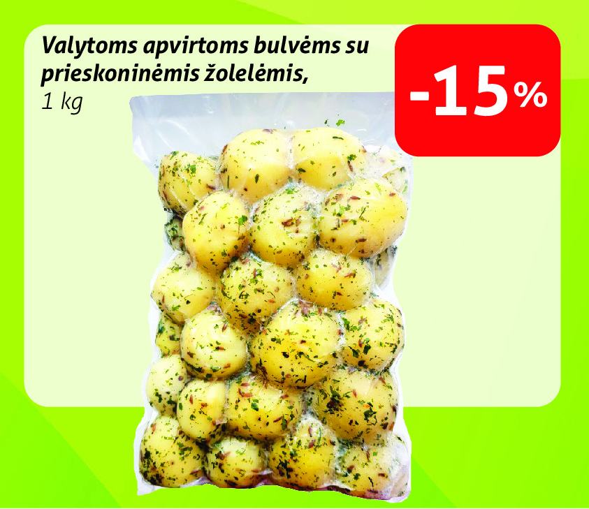 Valytoms apvirtoms bulvėms su prieskoninėmis žolelėmis, 1 kg