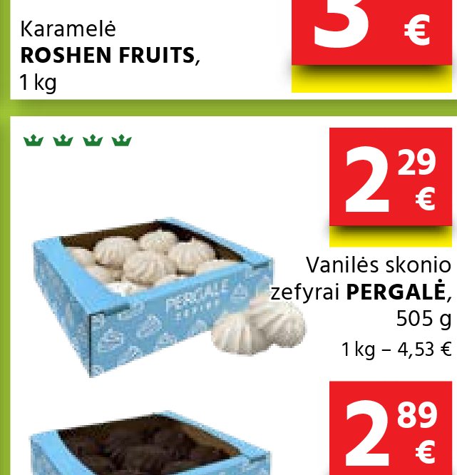 Vanilės skonio zefyrai PERGALĖ, 505 g