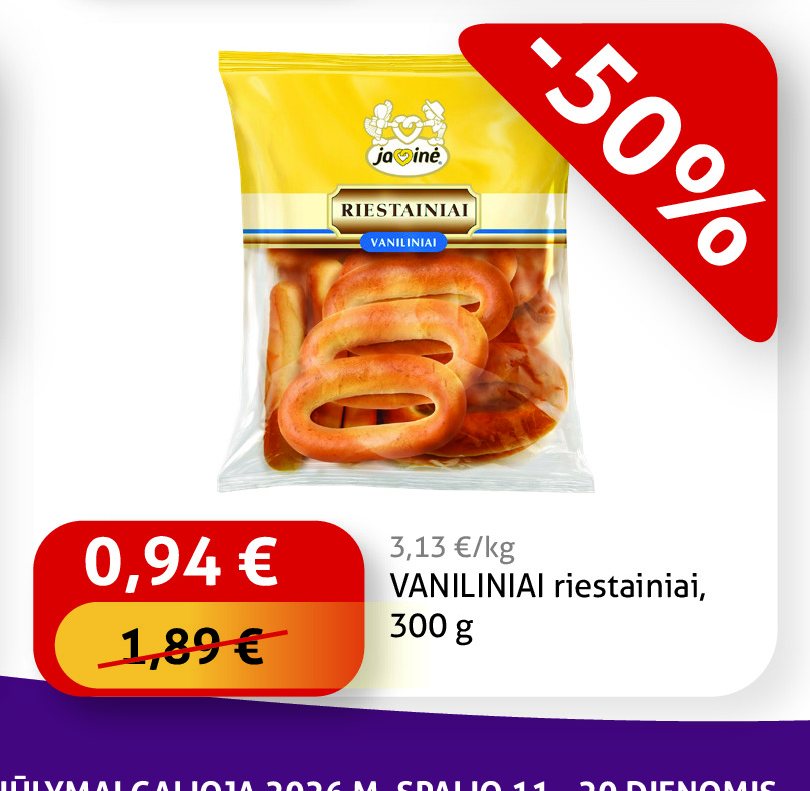 VANILINIAI riestainiai, 300 g