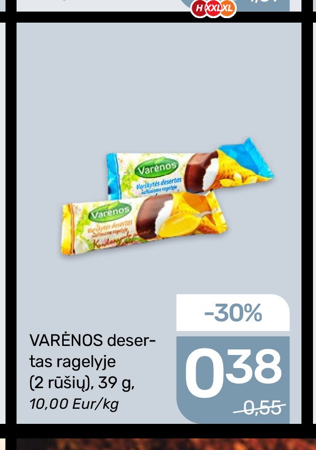 VARĖNOS desertas ragelyje, 39 g