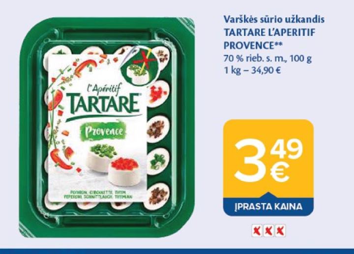 Varškės sūrio užkandis TARTARE L'APERITIF PROVENCE, 100 g
