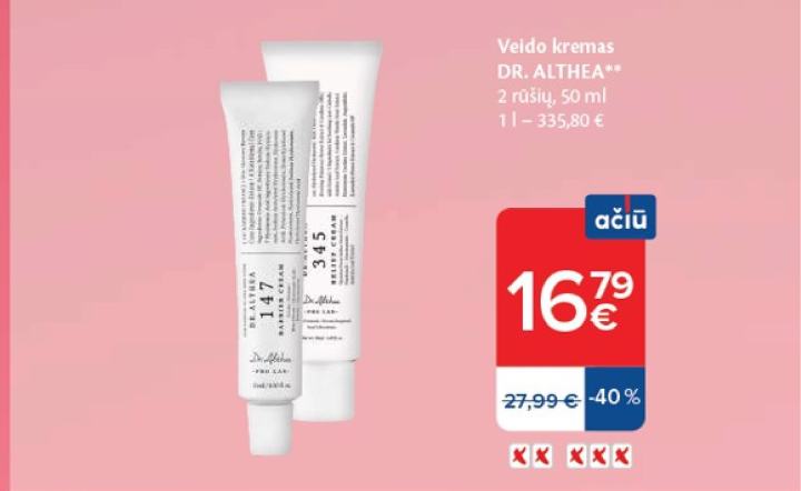 Veido kremas DR. ALTHEA, 50 ml