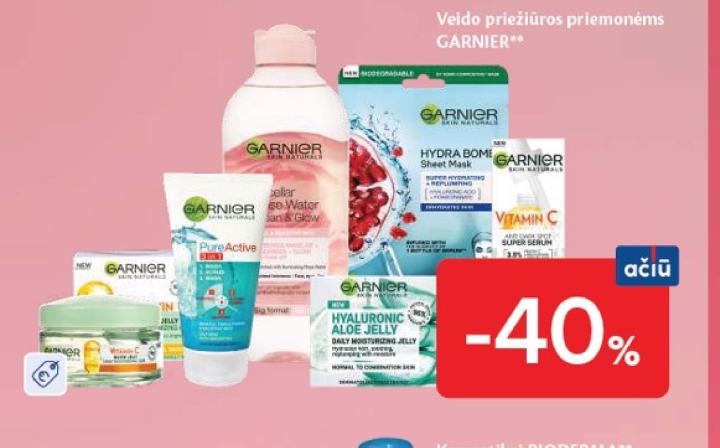 Veido priežiūros priemonėms GARNIER