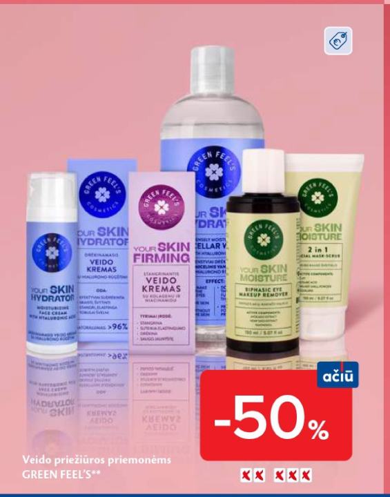 Veido priežiūros priemonėms GREEN FEEL'S