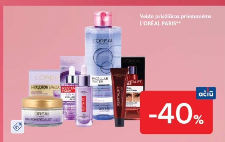 Veido priežiūros priemonėms L'ORÉAL PARIS
