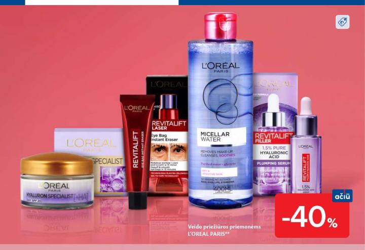 Veido priežiūros priemonėms L'OREAL PARIS