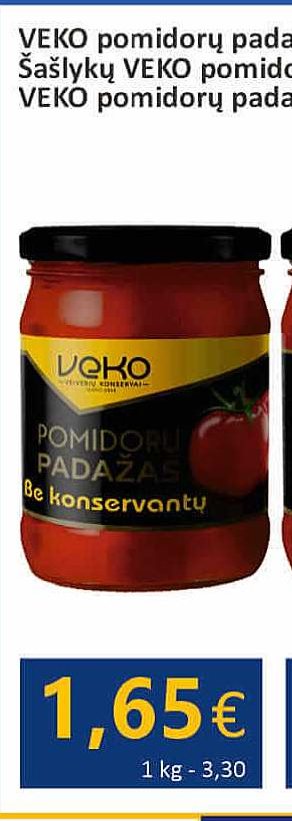VEKO pomidorų padažas be konservantų, 500 g