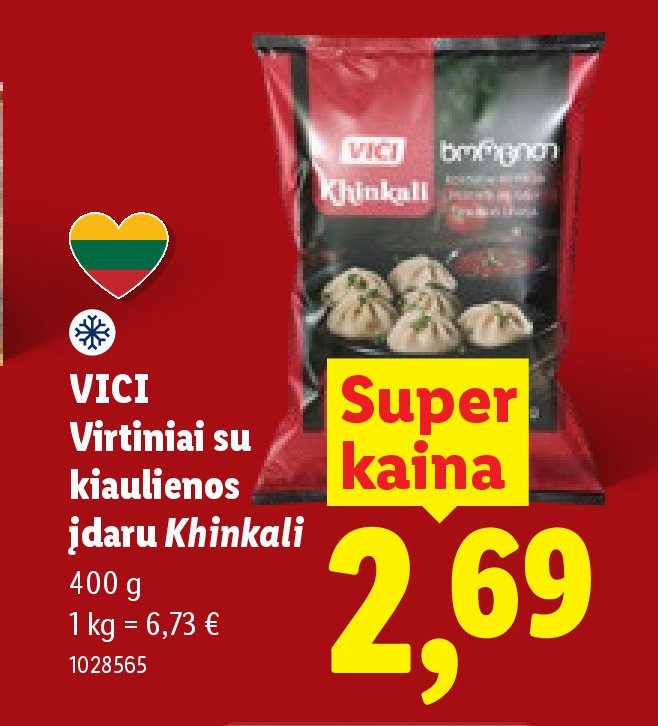 VICI Virtiniai su kiaulienos įdaru Khinkali, 400 g