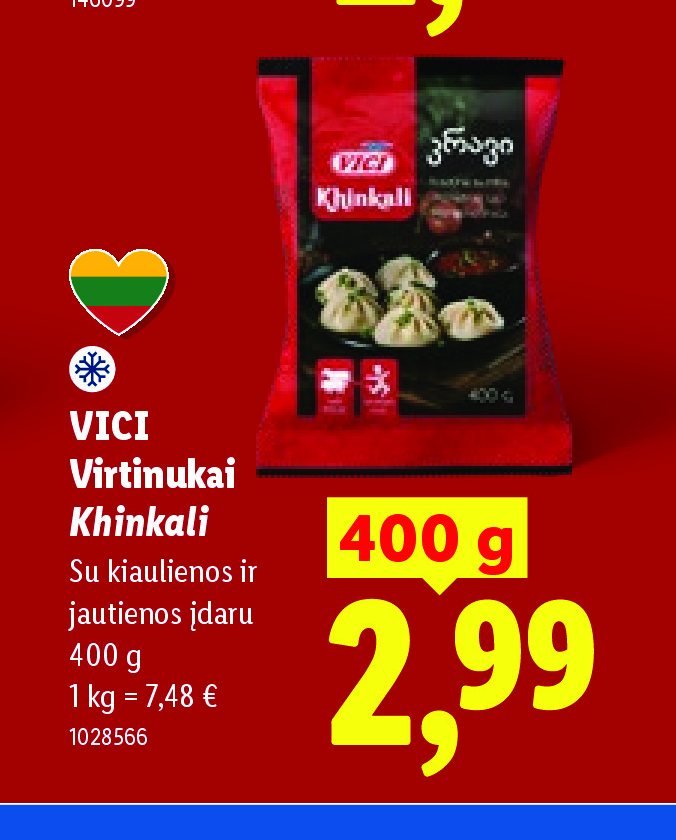 VIČI Virtinukai Khinkali, 400 g