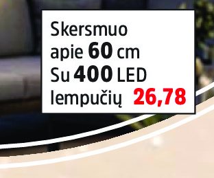 Vielinis rutulys su LED lemputėmis, 60 cm