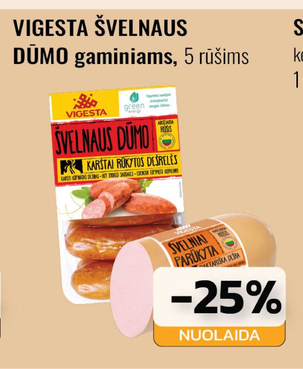 VIGESTA ŠVELNAUS DŪMO gaminiams