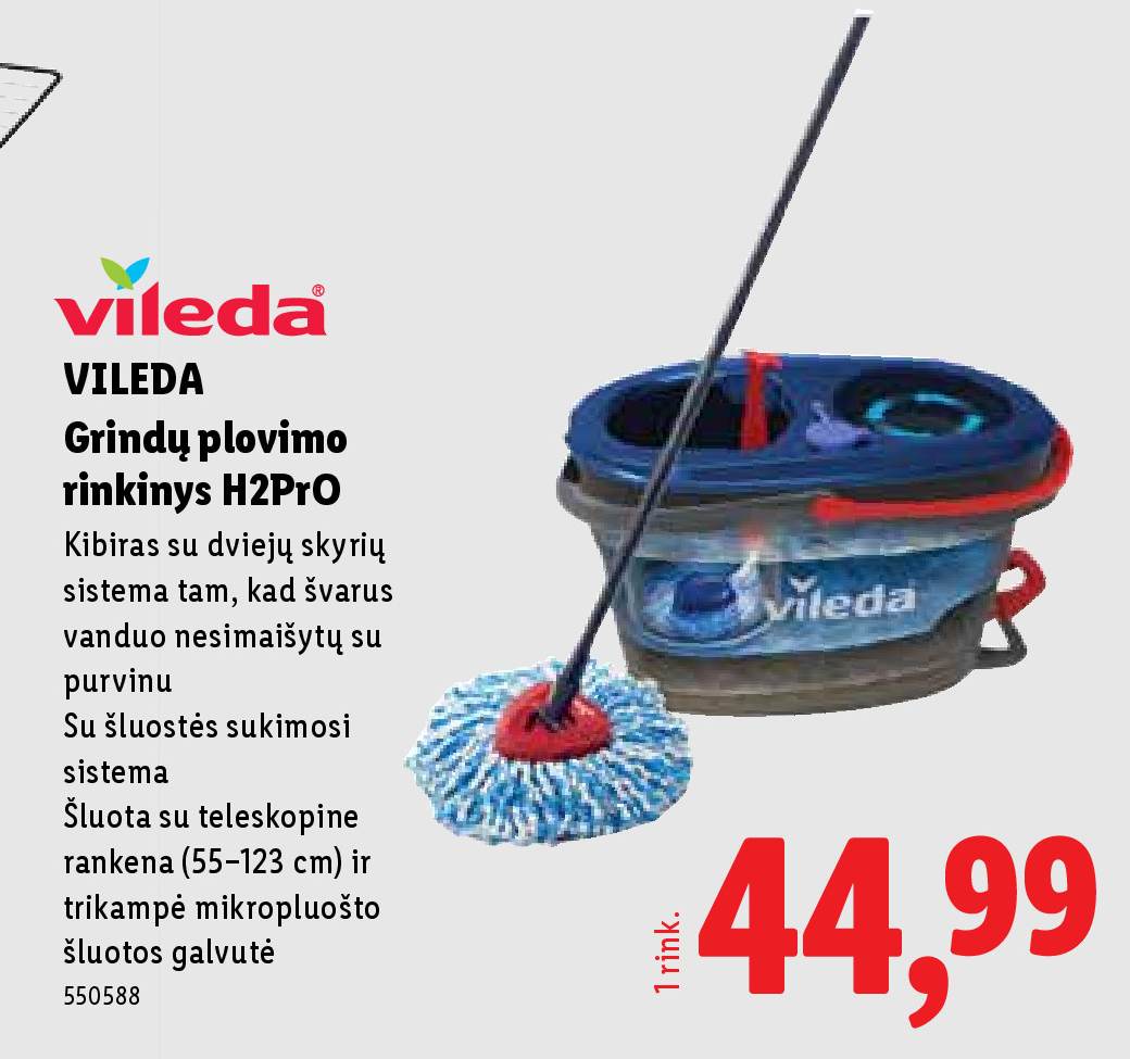 VILEDA Grindų plovimo rinkinys H2PrO