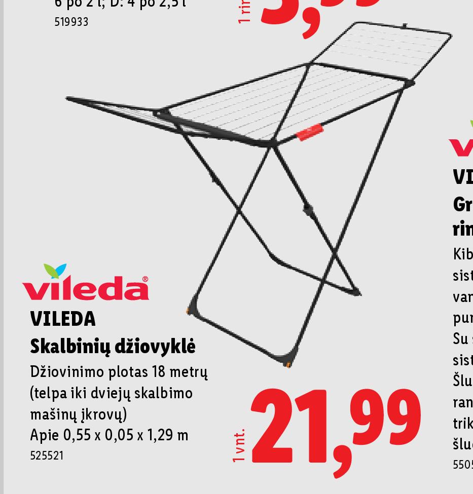 VILEDA Skalbinių džiovyklė