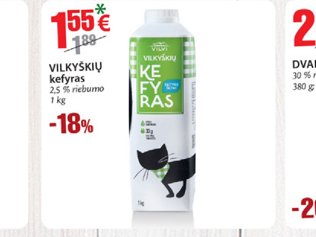 VILKYŠKIŲ kefyras, 1 kg