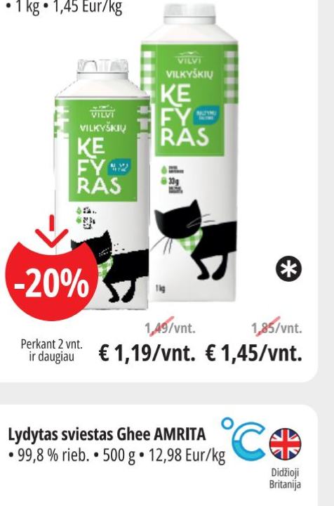 VILKYŠKIŲ kefyras, 750 g