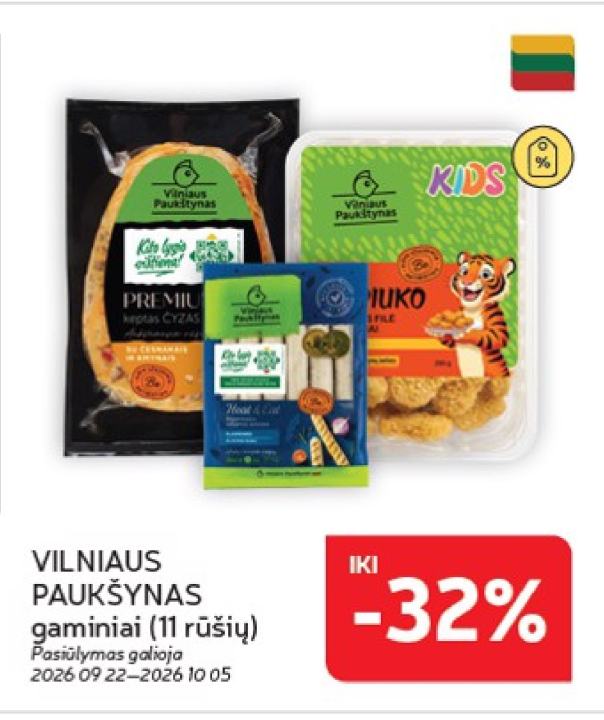 VILNIAUS PAUKŠTYNAS gaminiai