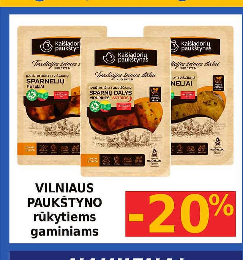 VILNIAUS PAUKŠTYNO rūkytiems gaminiams