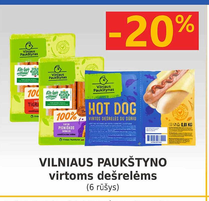 VILNIAUS PAUKŠTYNO virtoms dešrelėms