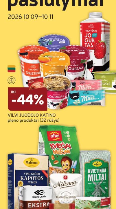 VILVI JUODOJO KATINO pieno produktai