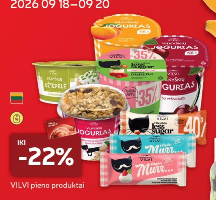 VILVI pieno produktai