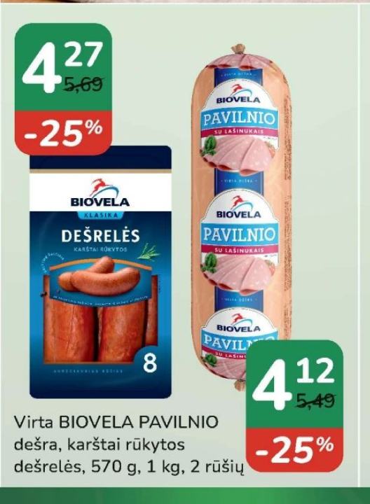 Virta BIOVELA PAVILNIO dešra, 570 g