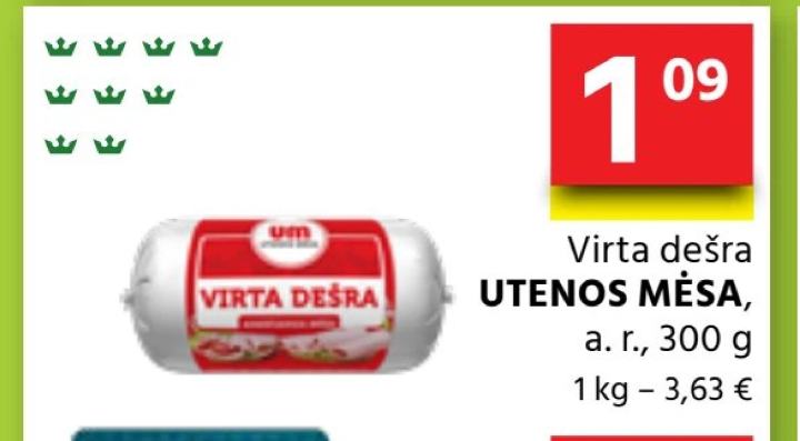 Virta dešra UTENOS MĖSA, 300 g