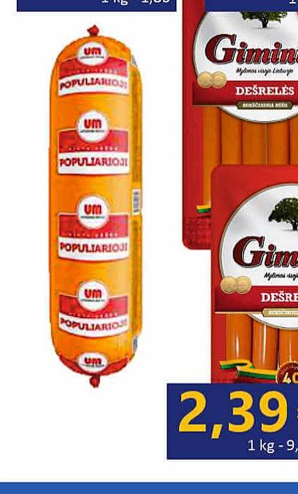 Virta GIMINIŲ dešra griežinėliais, 250 g