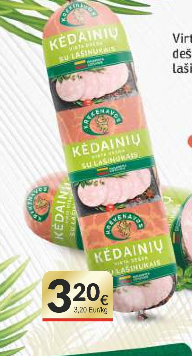 Virta Kėdainių dešra su lašinukais
